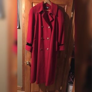 Kasper Long A-Line Wool Coat